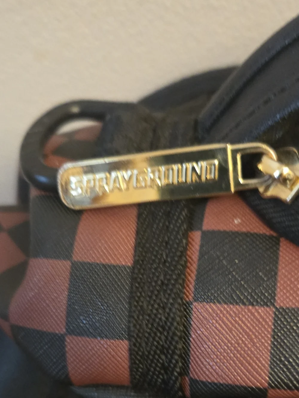 Sprayground Limited Edition Brown Checkerboard Gummy Bear Backpack